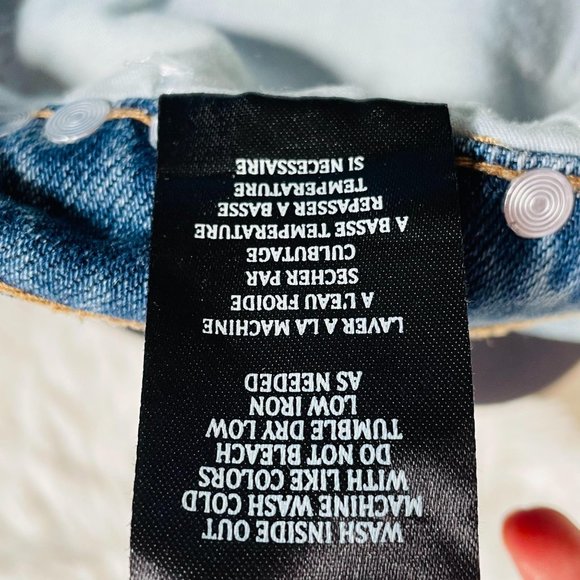 Blank NYC Silver Studded Blue Jean Skirt Size 27 - Picture 8 of 8